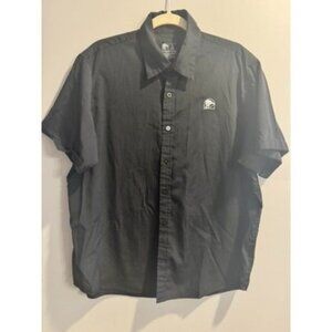 🔥 Taco Bell Short Sleeve Collared Button Down Employee Shirt Men's L Black